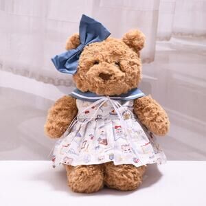 Bartholomew bear clothes outfits - Printed Navy Dress Outfit Set[LR-10-10IN]